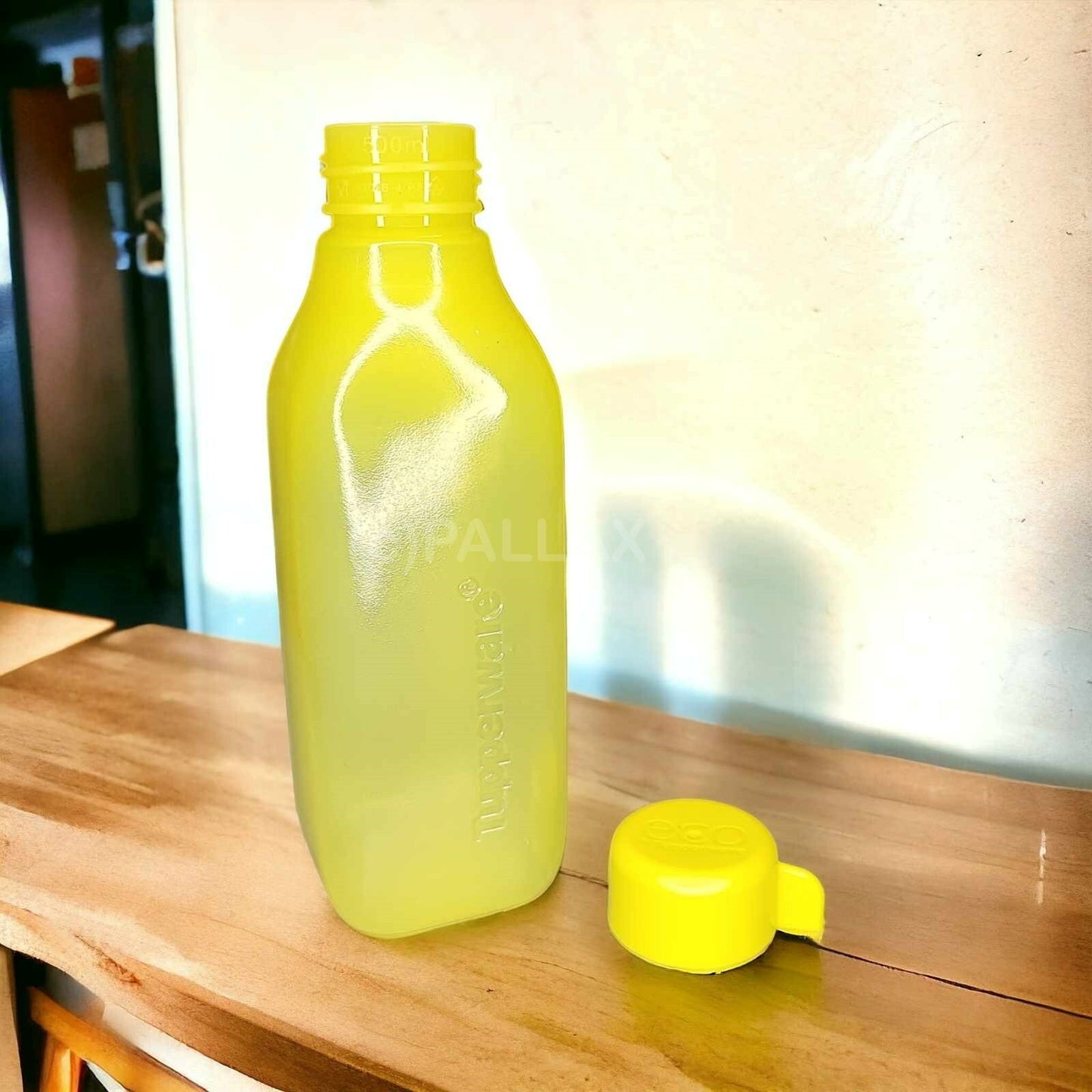 TUPPERWARE ECO EASY QUADER TRINKFLASCHE 500 ML GELB MIT SCHRAUBVERSCHLUSS