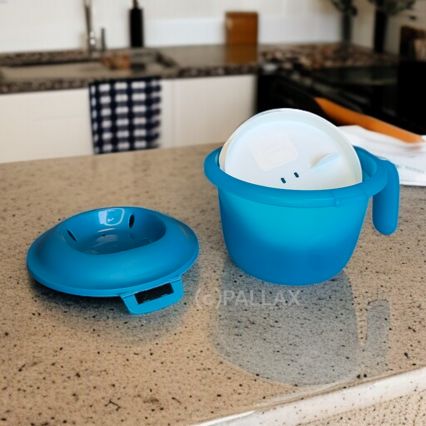 TUPPERWARE JUNIOR-REISMEISTER 550 ML TÜRKIS REISKOCHER MIKROWELLE SONDERMODELL