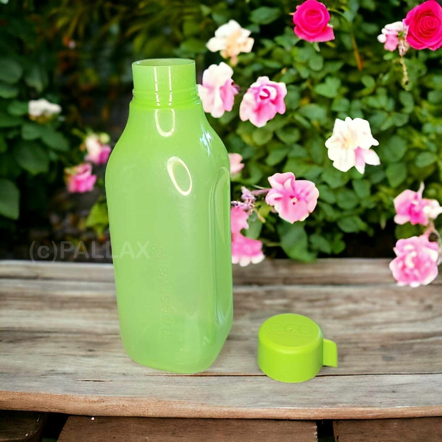 TUPPERWARE ECO QUADER TRINKFLASCHE 1,0 L HELLGRÜN SONDERMODELL