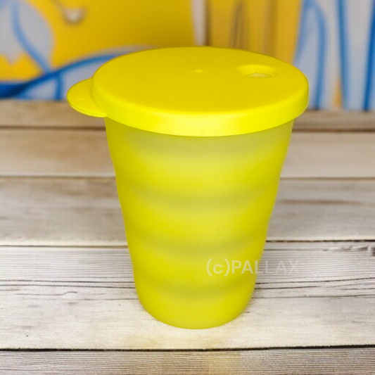 TUPPERWARE J37 JUNGE WELLE TRINKHALM-BECHER 330 ML GELB