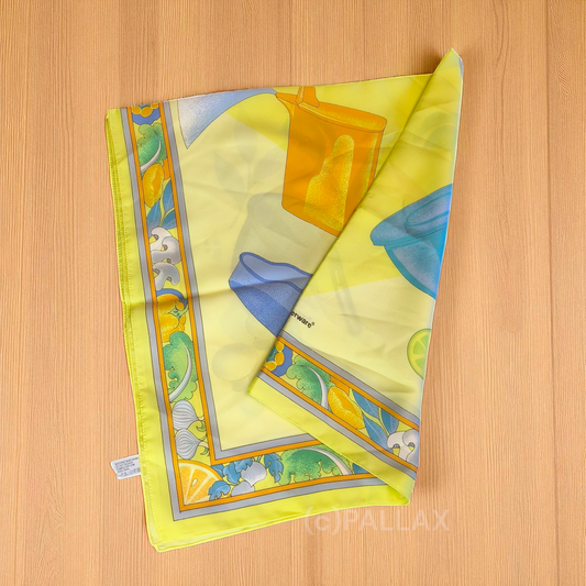 TUPPERWARE HALSTUCH JUNGE WELLE GELB 80 x 80 CM