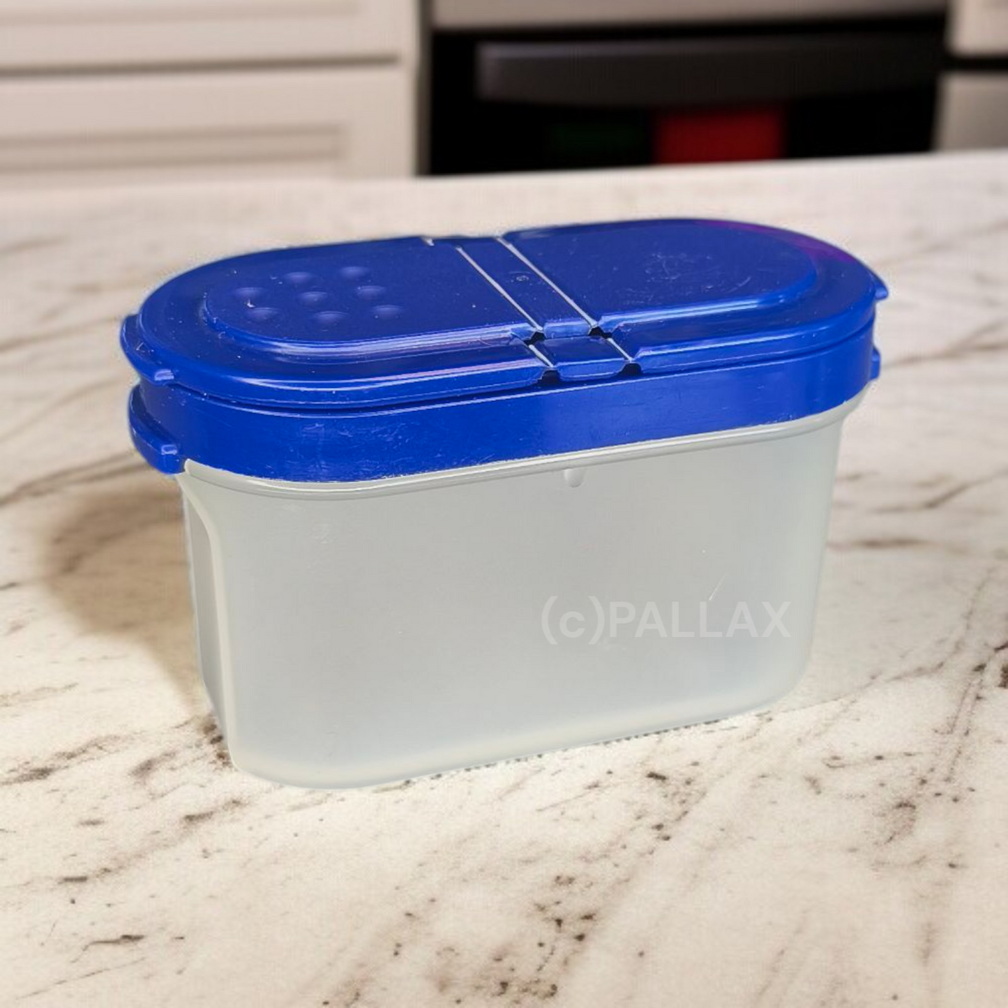 TUPPERWARE A90 GEWÜRZ-ZWERG 120 ML BLAU GEWÜRZ-STREUER SALZ PFEFFER