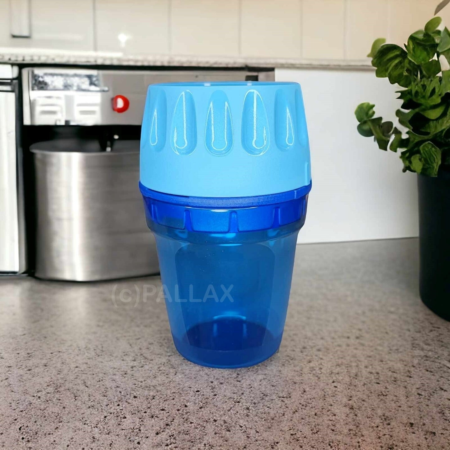 TUPPERWARE D133 KNOBI-TWIST BLAU ZERKLEINERER FÜR KNOBLAUCH PEPPERONI