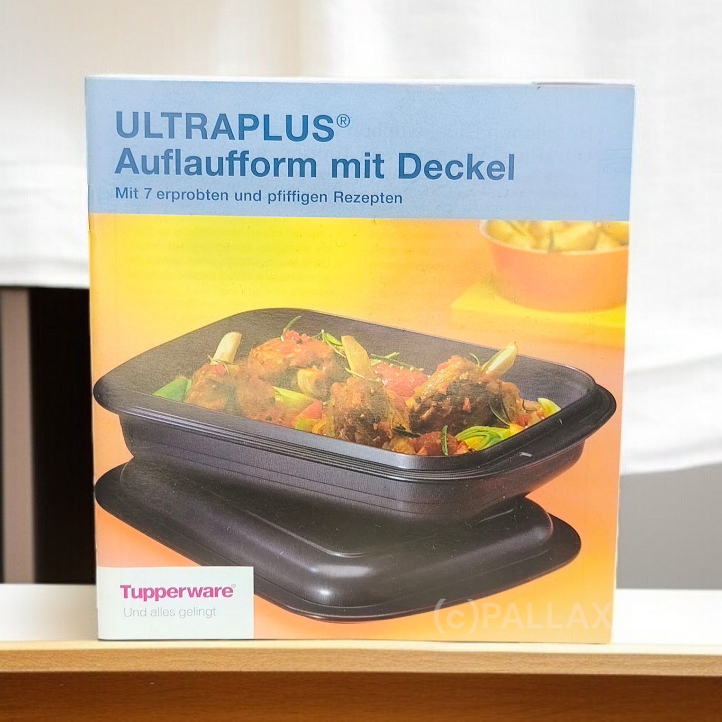 TUPPERWARE REZEPTHEFT ULTRA-PLUS AUFLAUFFORM MIT DECKEL