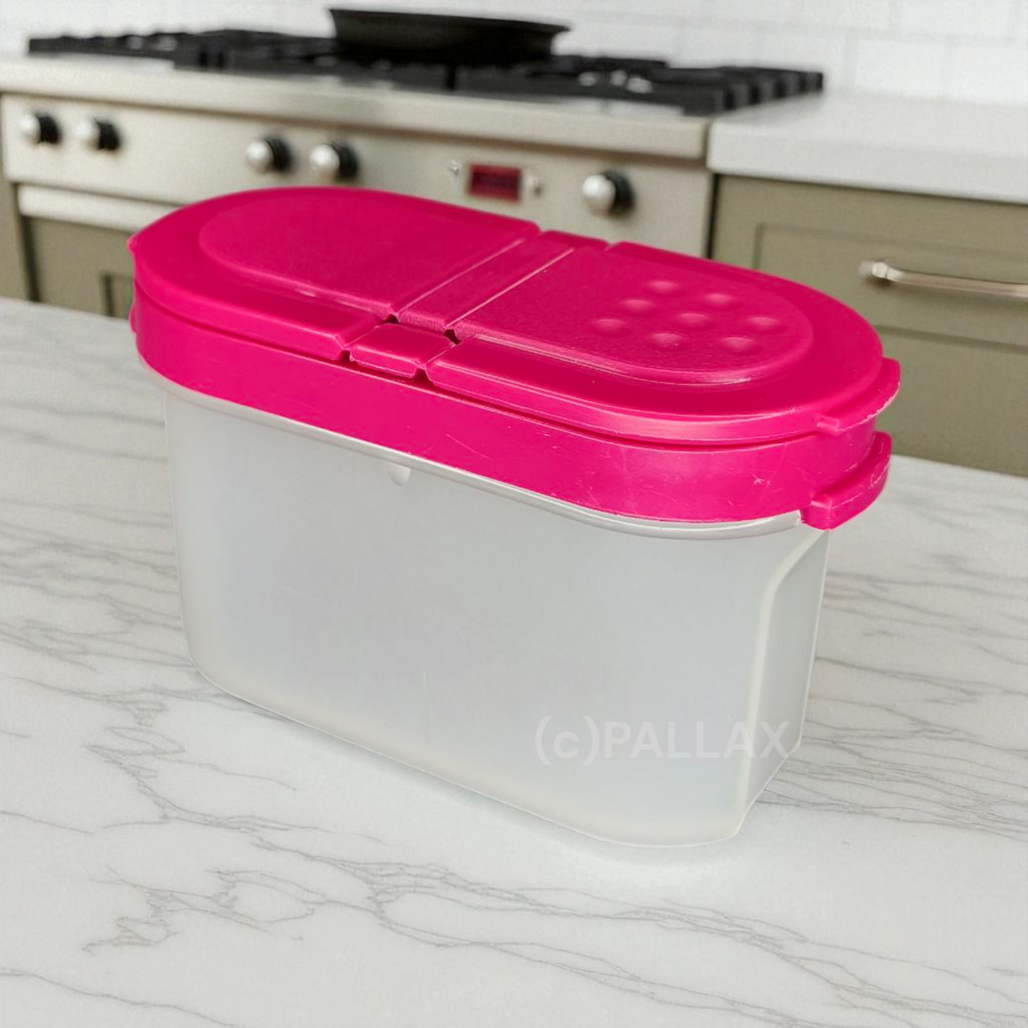 TUPPERWARE A90 GEWÜRZ-ZWERG 120 ML BROMBEER-ROT GEWÜRZ-STREUER SALZ PFEFFER