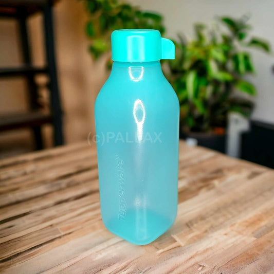 TUPPERWARE ECO EASY QUADER TRINKFLASCHE 500 ML TÜRKIS MIT SCHRAUBVERSCHLUSS