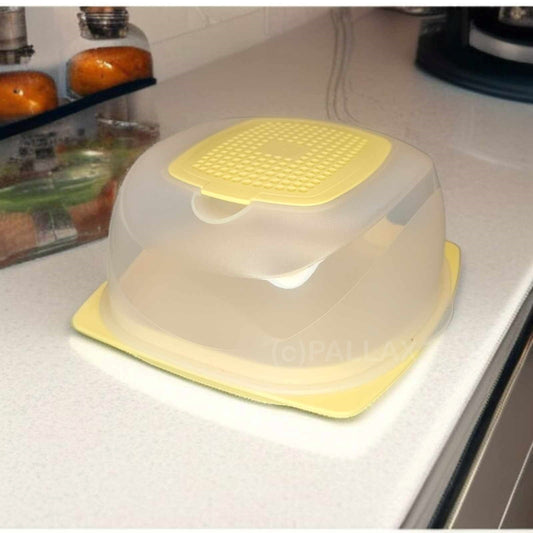 TUPPERWARE A137 MINI-KÄSEMAX MIT FILTER-EINSATZ GELB KÄSE-BEHÄLTER KÜHLSCHRANK