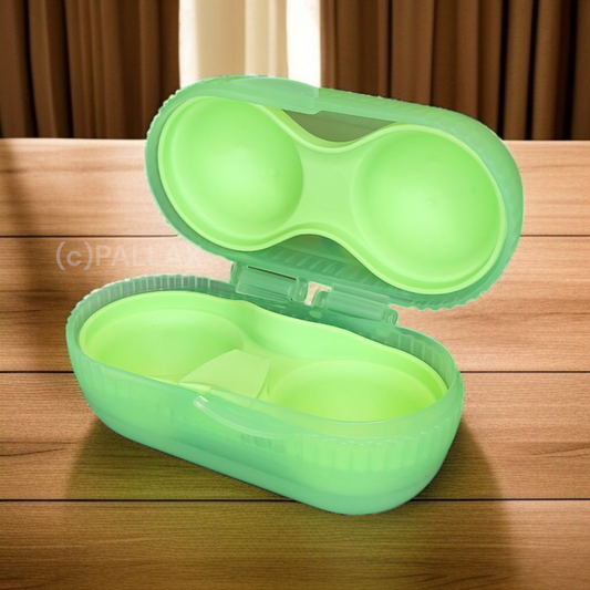 TUPPERWARE A128 ZWEI-DABEI GRÜN EIERBEHÄLTER MIT SALZSTREUER FÜR UNTERWEGS