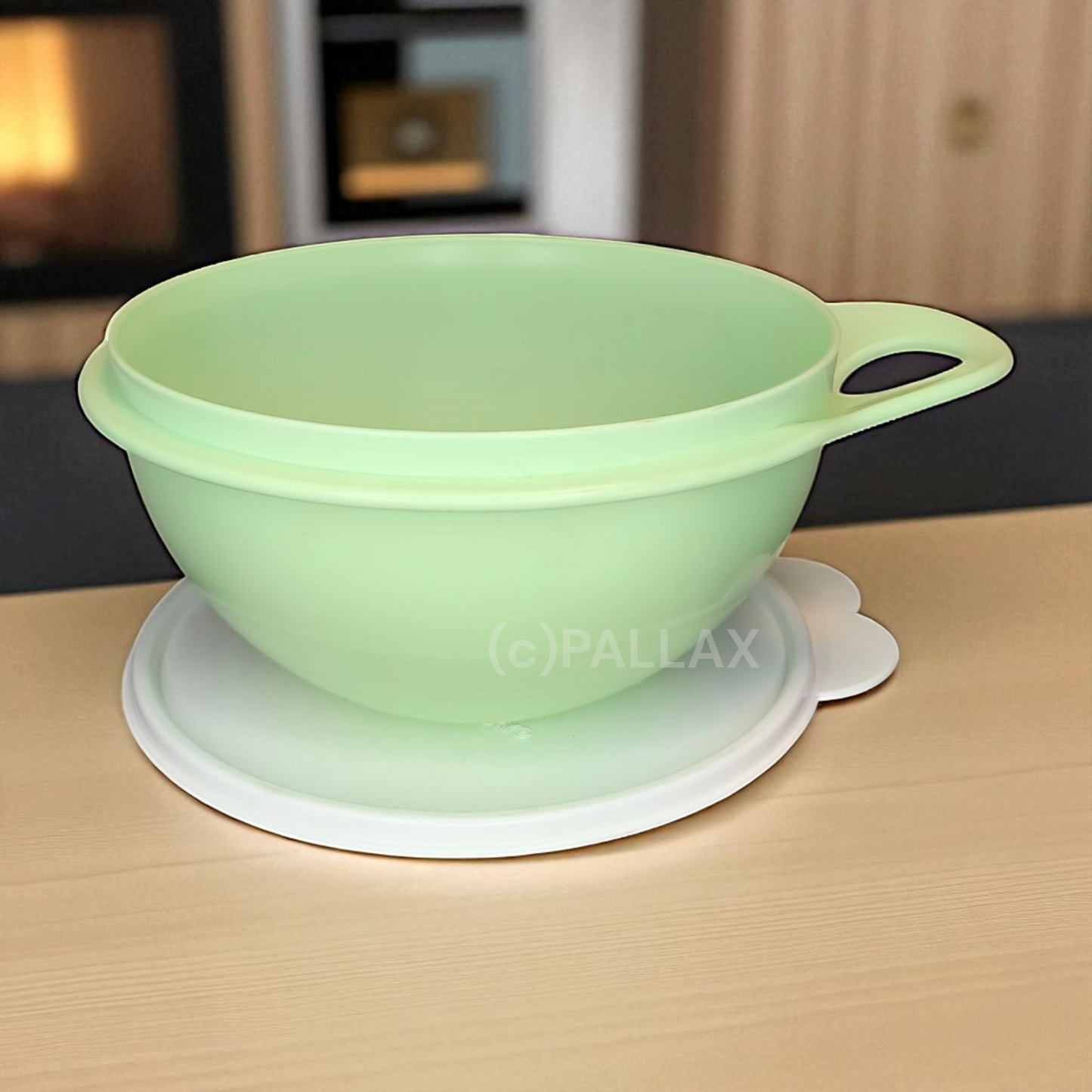 TUPPERWARE BACKSCHÜSSEL 1,4 L GRÜN WEISS SONDERMODELL