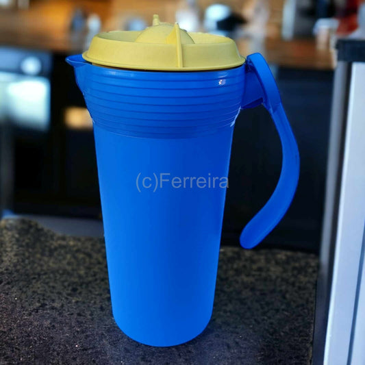 TUPPERWARE PICKNICK-KANNE 1,1 L HELLBLAU GELB SONDERMODELL