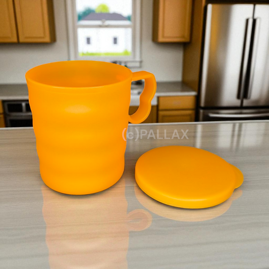 TUPPERWARE J25 JUNGE WELLE TASSE MIT DECKEL 350 ML  ORANGE
