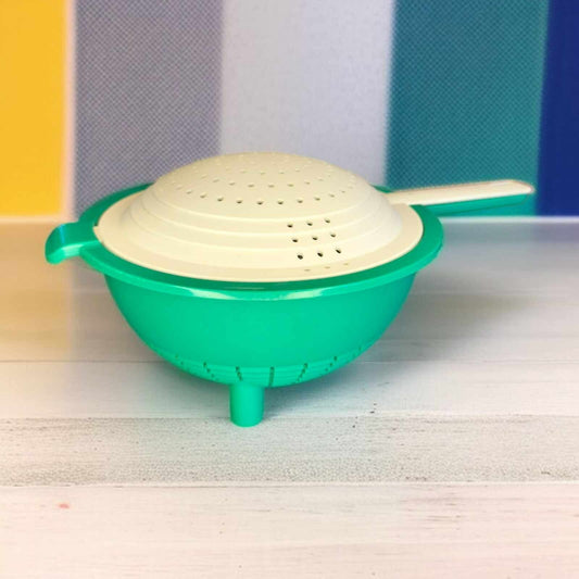 TUPPERWARE D12 SALADIN GRÜN WEISS KÜCHENSIEB SIEB NUDELSIEB