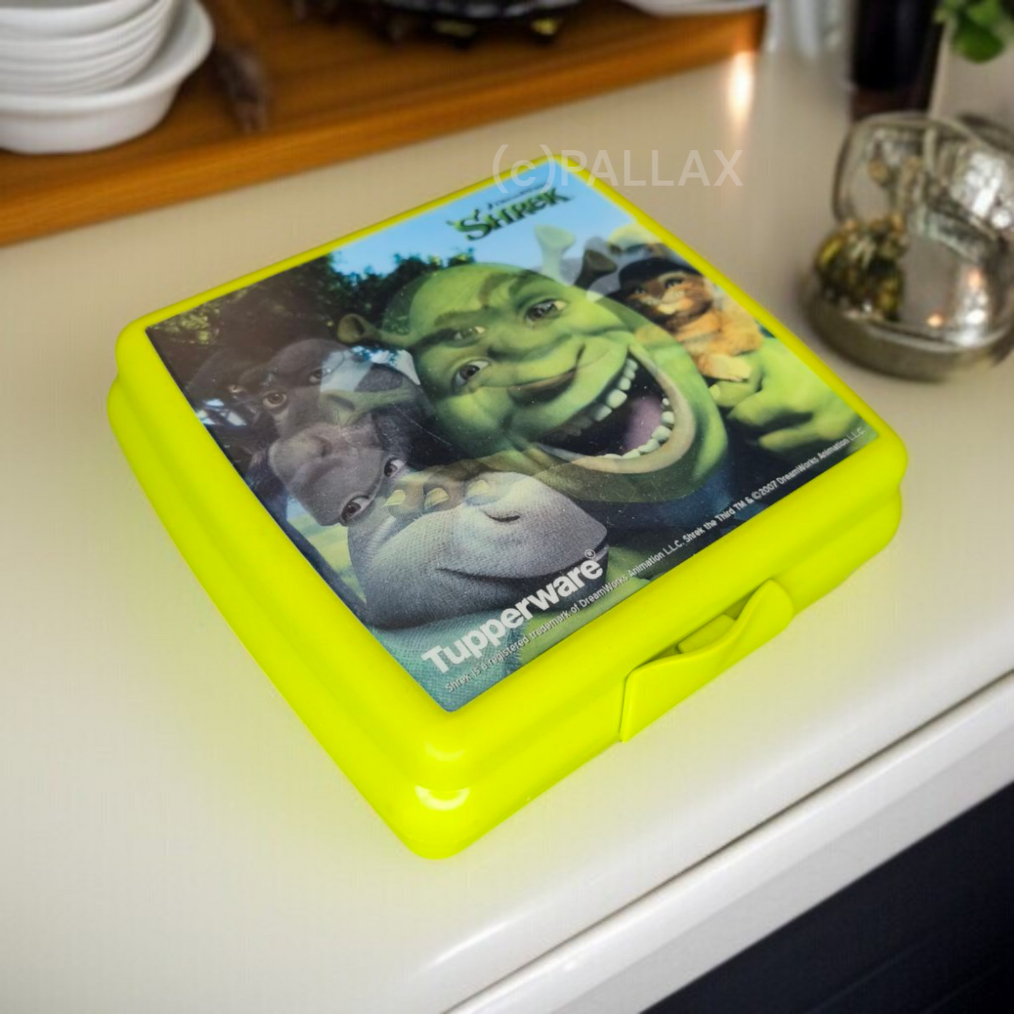 TUPPERWARE A126 SANDWICH-BOX SHREK GRÜN BROTDOSE VESPERBOX