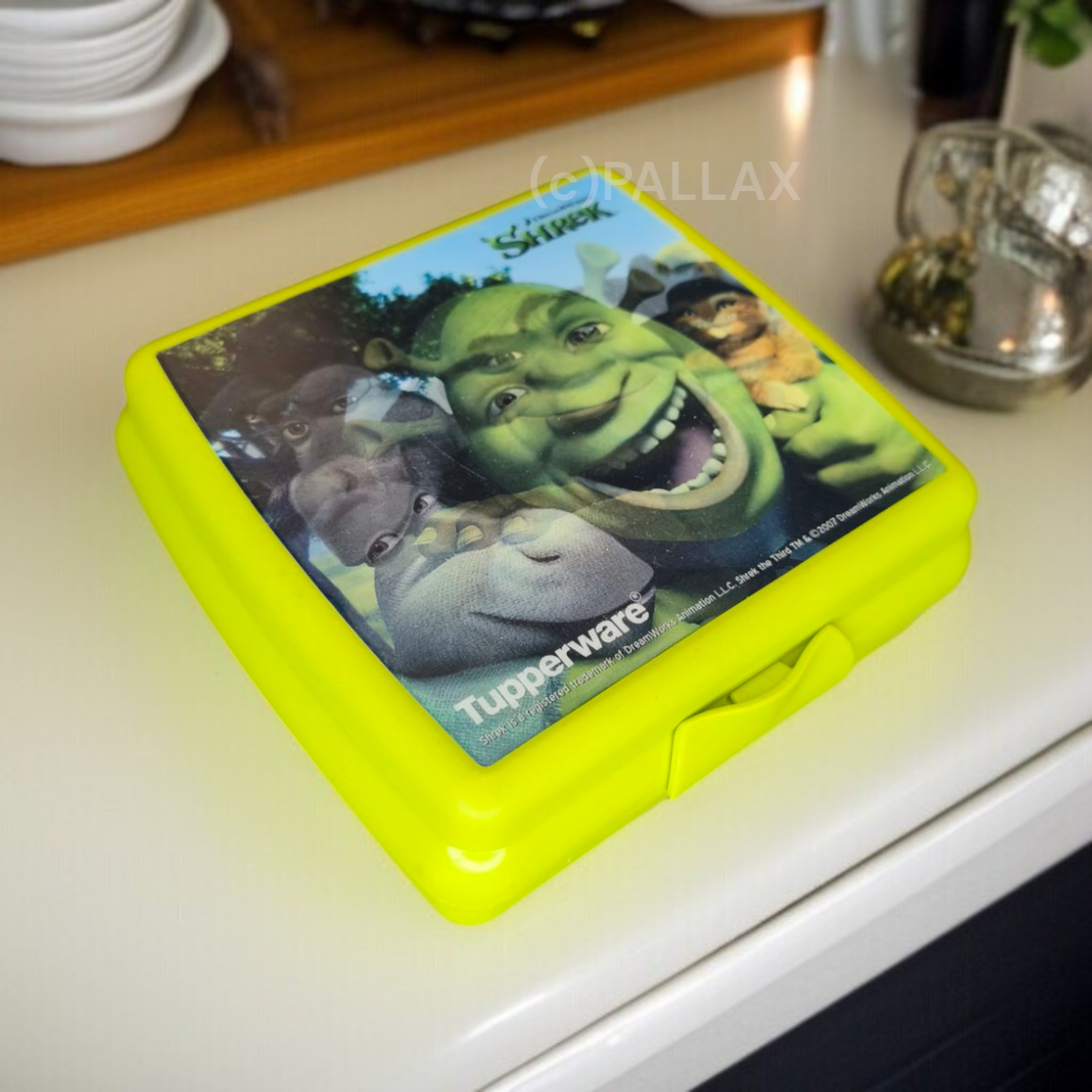 TUPPERWARE A126 SANDWICH-BOX SHREK GRÜN BROTDOSE VESPERBOX