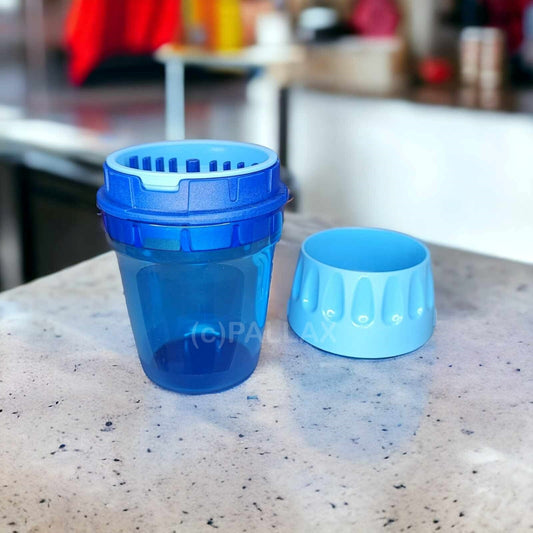 TUPPERWARE D133 KNOBI-TWIST BLAU ZERKLEINERER FÜR KNOBLAUCH PEPPERONI