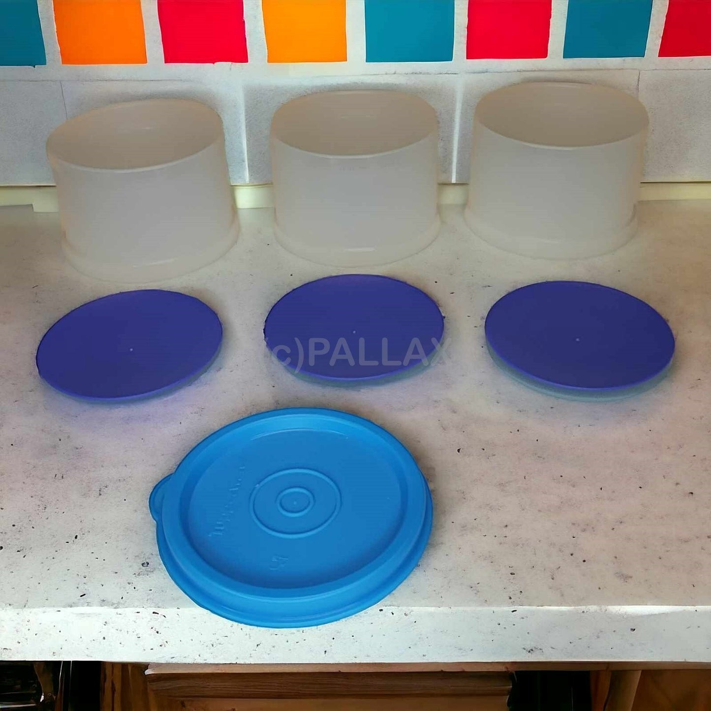 TUPPERWARE D210 STAPELEI BLAU ZUBEREITEN ANRICHTEN VORSPEISEN