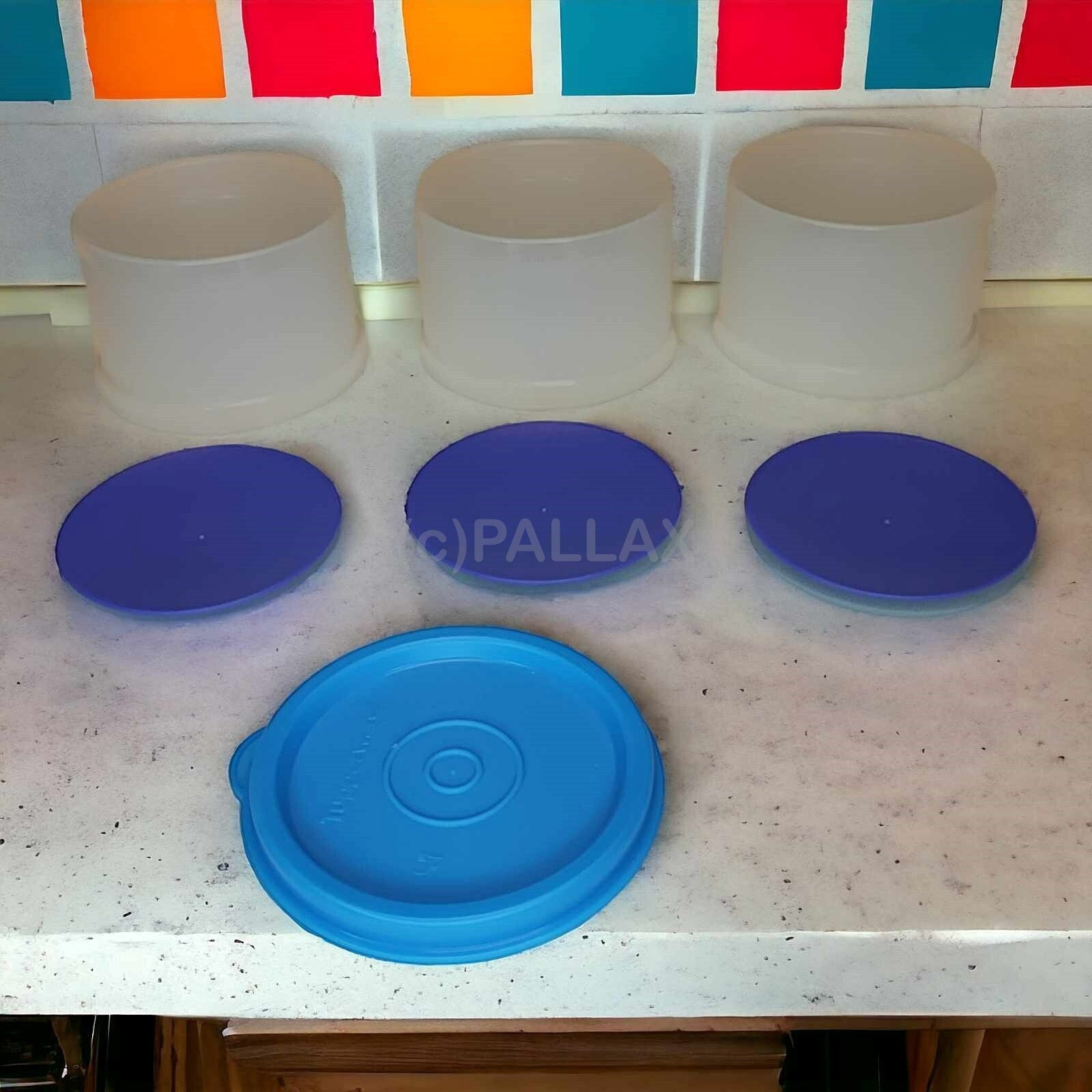 TUPPERWARE D210 STAPELEI BLAU ZUBEREITEN ANRICHTEN VORSPEISEN
