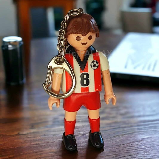 PLAYMOBIL 7875 SCHLÜSSELANHÄNGER ROTER FUSSBALLSPIELER / 1998