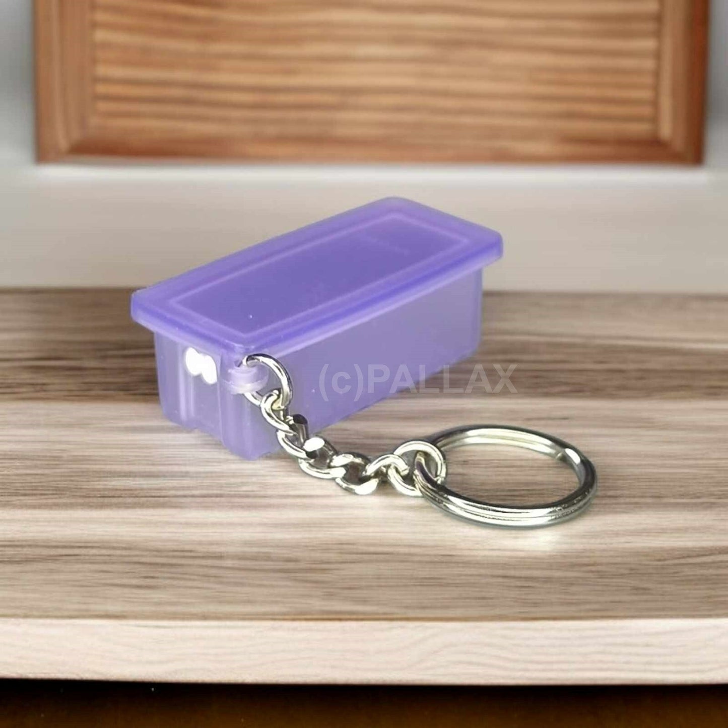 TUPPERWARE SCHLÜSSELANHÄNGER PRIMA KLIMA BEHÄLTER LILA