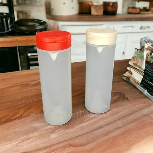 TUPPERWARE KETCHUP- UND MAYONNAISE-SPENDER 2x 360 ML ROT WEISS SONDERMODELL