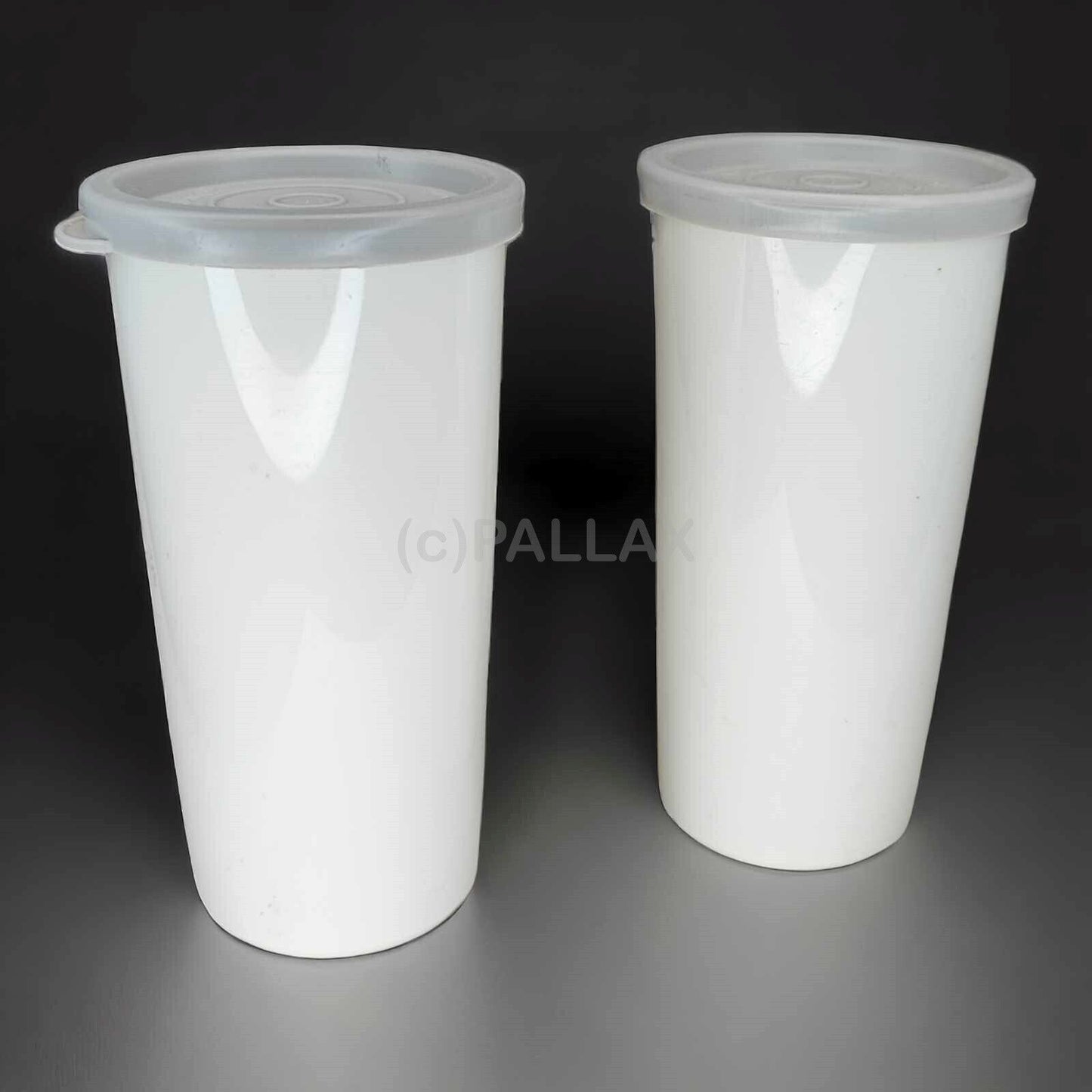 TUPPERWARE C08 BECHER-SATZ 2x 170 ML WEISS GRAU VORRATSDOSE