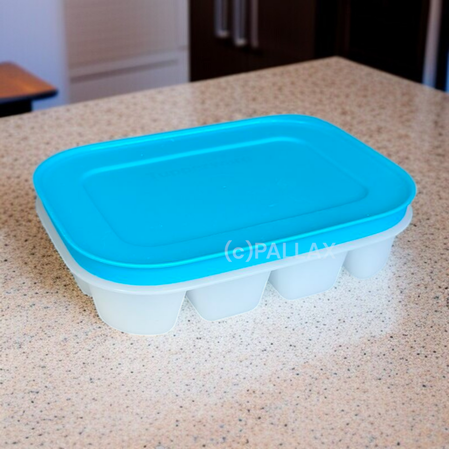 TUPPERWARE JUNIOR-EISWÜRFLER HELLBLAU GEFRIERBEHÄLTER EISWÜRFEL-FORM