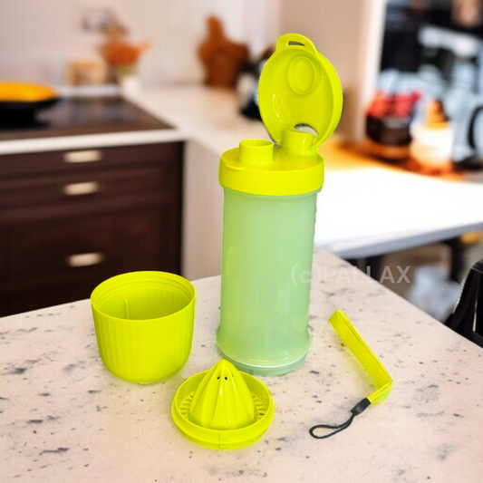 TUPPERWARE ECO WASSERPLUS TRINKFLASCHE 750 ML HELLGRÜN MIT ZITRUSPRESSE