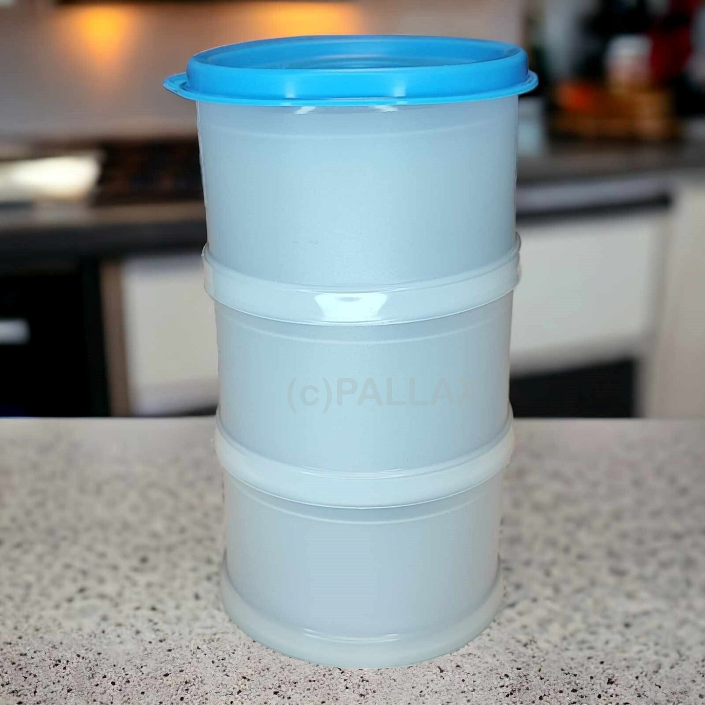 TUPPERWARE D210 STAPELEI BLAU ZUBEREITEN ANRICHTEN VORSPEISEN