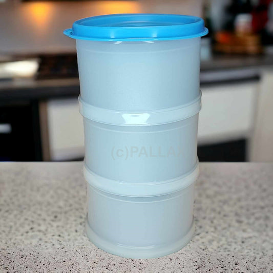TUPPERWARE D210 STAPELEI BLAU ZUBEREITEN ANRICHTEN VORSPEISEN