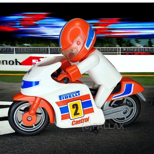 PLAYMOBIL 3303 RENN-MOTORRAD / 1988