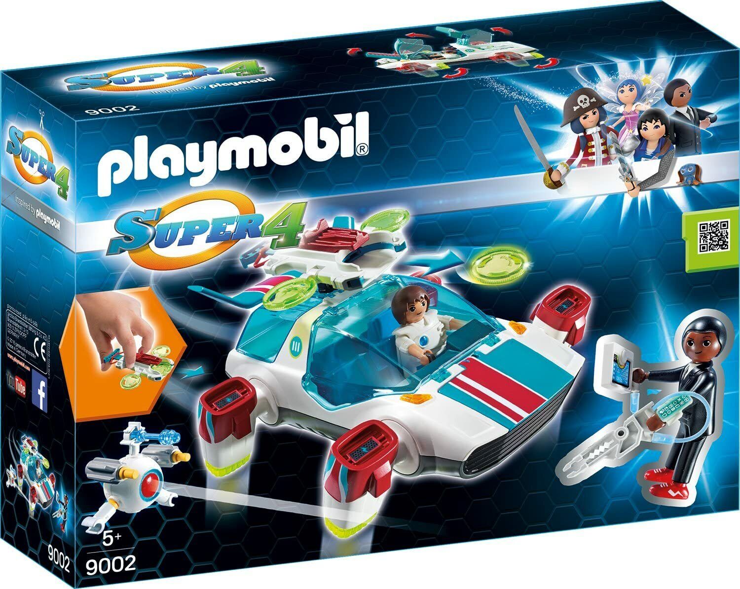 PLAYMOBIL 9002 SUPER 4 FULGURI-X MIT AGENT GENE