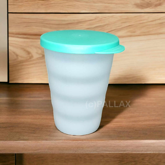 TUPPERWARE J16 JUNGE WELLE BECHER 330 ML TÜRKIS WEISS TRINKBECHER