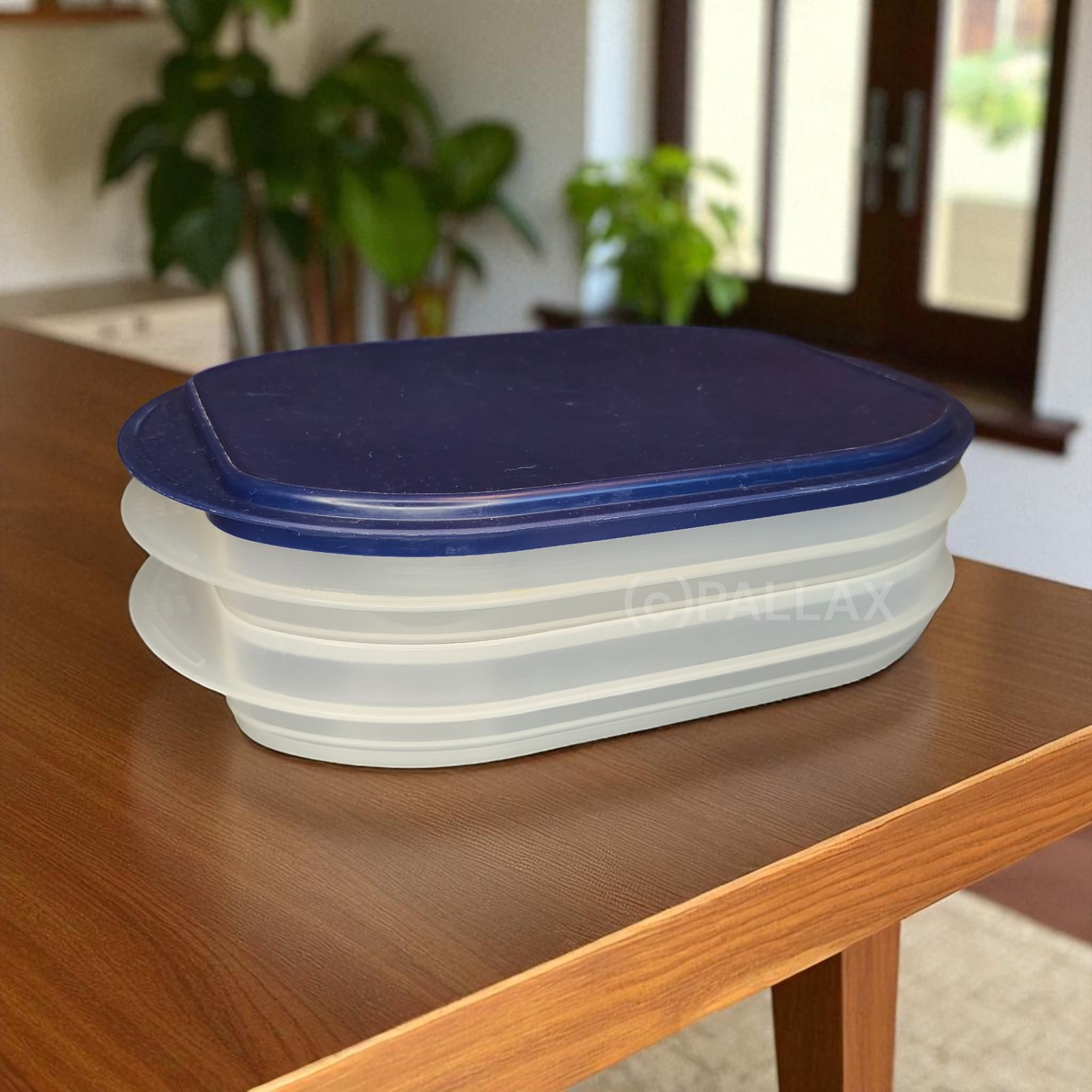 TUPPERWARE A19 FRISCHE-KABINETT 2x  700 ML INDIGO KÜHLSCHRANK VORRATSDOSE