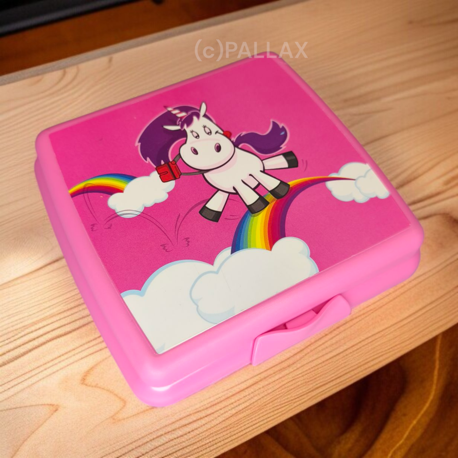 TUPPERWARE A126 SANDWICH-BOX EINHORN ROSA BROTDOSE VESPERBOX