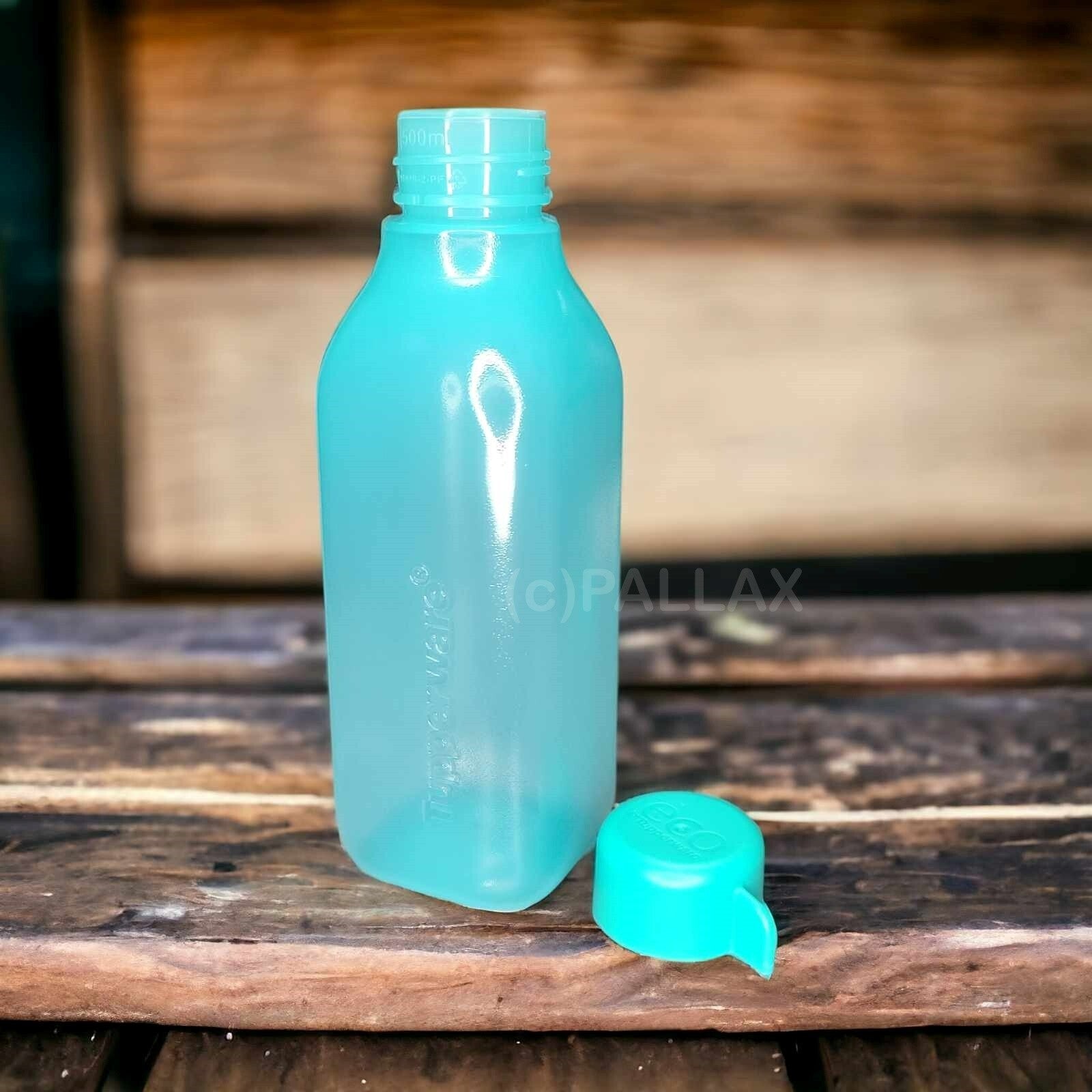 TUPPERWARE ECO EASY QUADER TRINKFLASCHE 500 ML TÜRKIS MIT SCHRAUBVERSCHLUSS