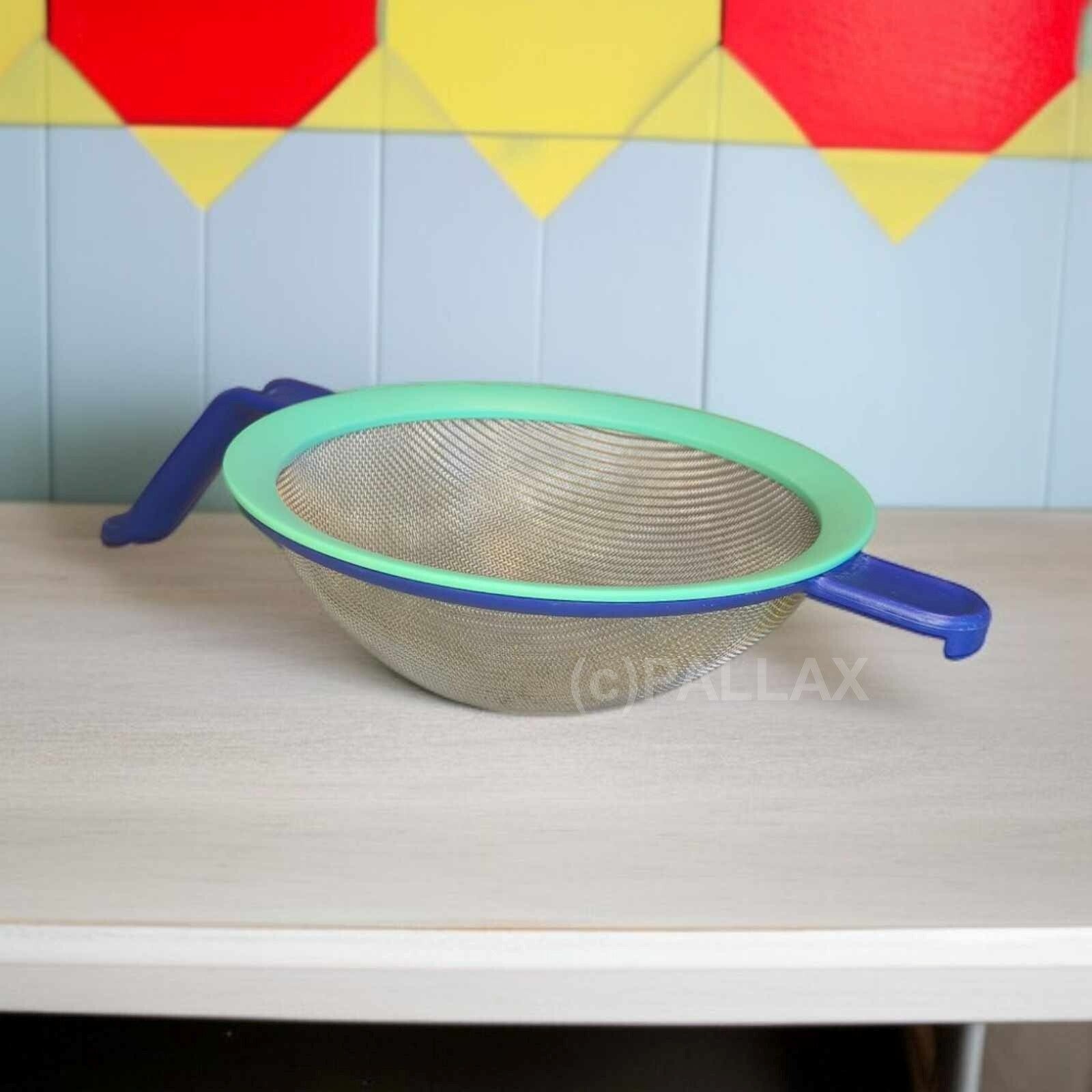 TUPPERWARE D79 KÜCHENSIEB MIT METALL-SIEB MINT BLAU