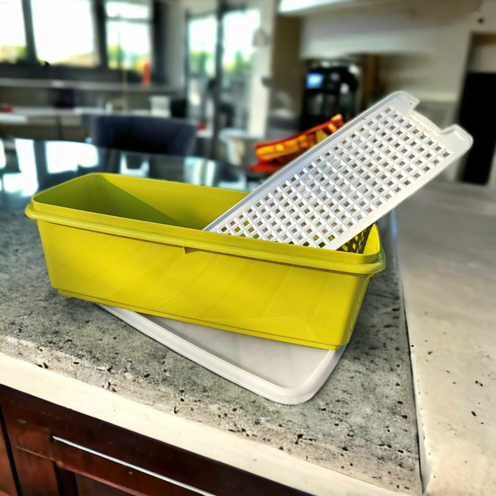TUPPERWARE VINTAGE SUPER-STAR GRÜN 3,8 L FRISCHE-BEHÄLTER MIT GITTER