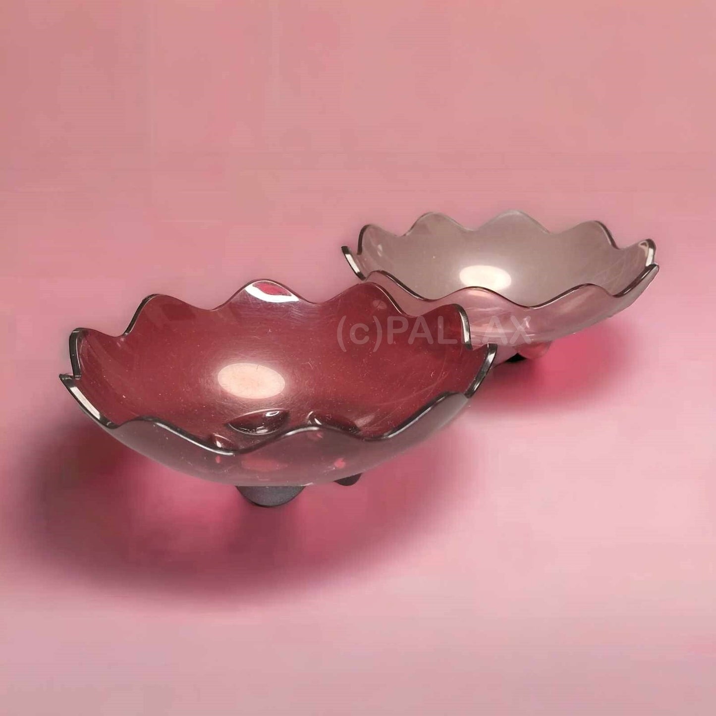 TUPPERWARE C129 ELEGANZIA KLEINE VENUSSCHALEN 2x 400 ML ROT