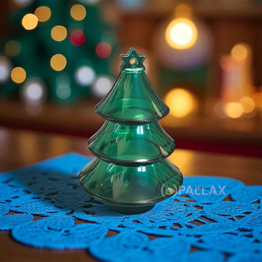 TUPPERWARE CHRISTBAUM-SCHMUCK WEIHNACHTSBAUM ZUM ÖFFNEN GRÜN SONDERMODELL