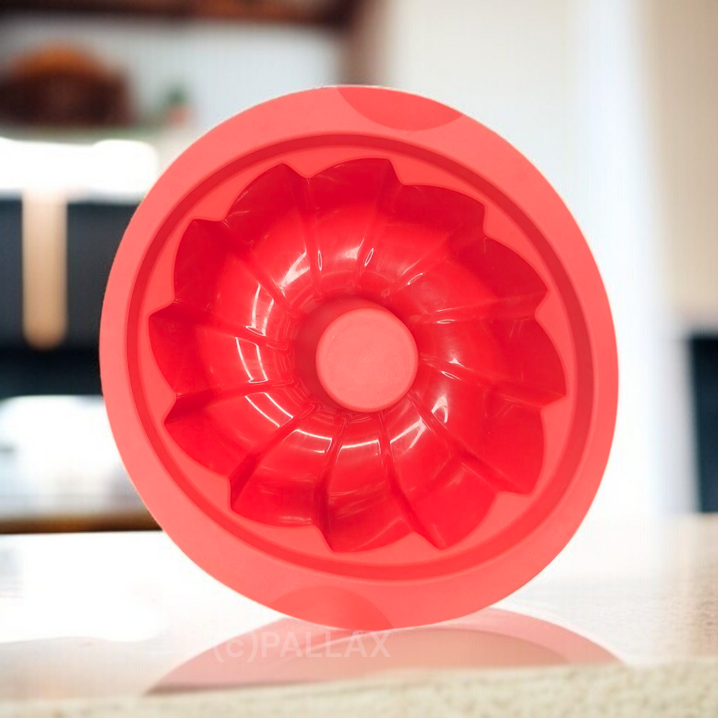 TUPPERWARE H21 SILIKON-KÖNIG GUGELHUPF-FORM OFENFORM ROT
