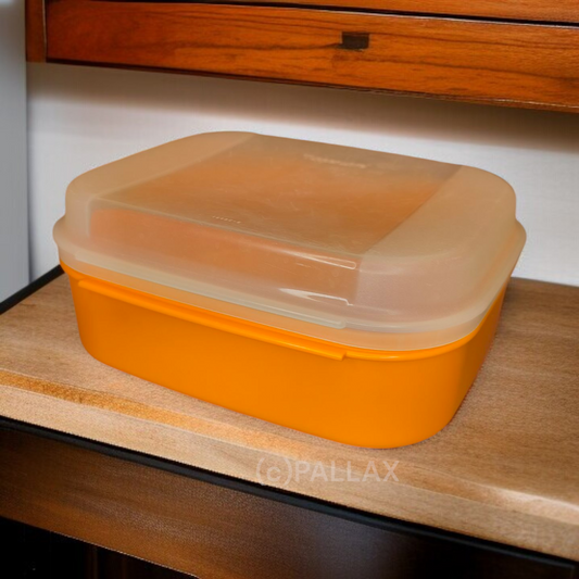 TUPPERWARE A02 NASCHKÄTZCHEN 1,7 L ORANGE BROTDOSE VESPERBOX