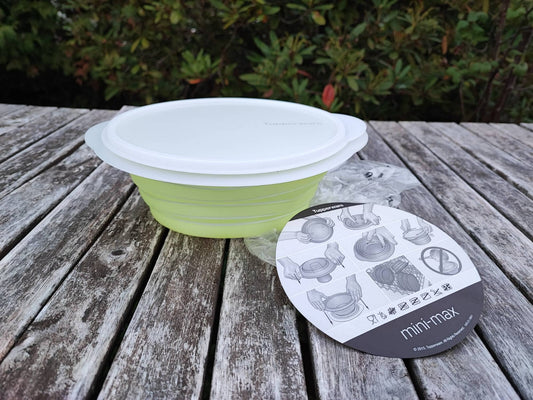 TUPPERWARE MINI-MAX SCHÜSSEL 1,5 L NEON-GELB FALTSCHÜSSEL SONDERFARBE