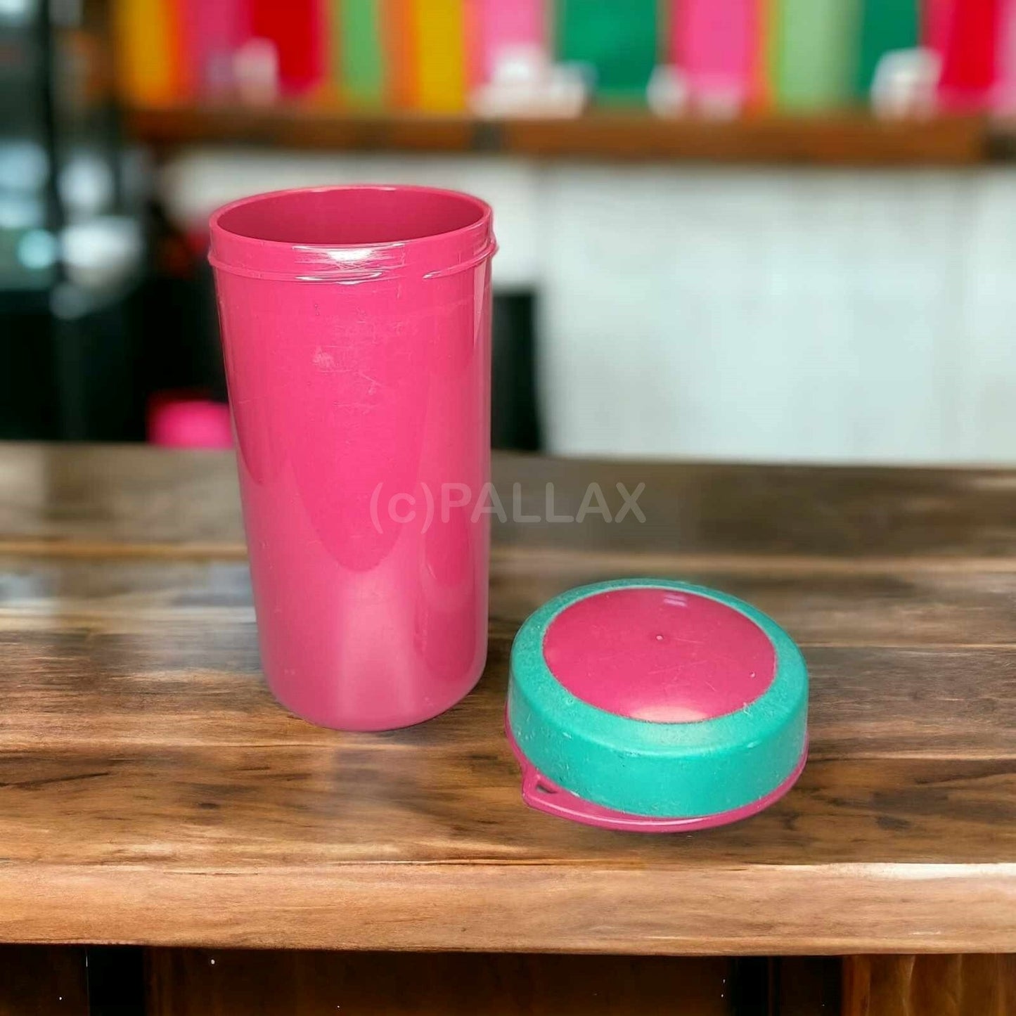 TUPPERWARE C02 KLEINER SCHLUMPF 300 ML BROMBEER-ROT TRINKBECHER FÜR UNTERWEGS
