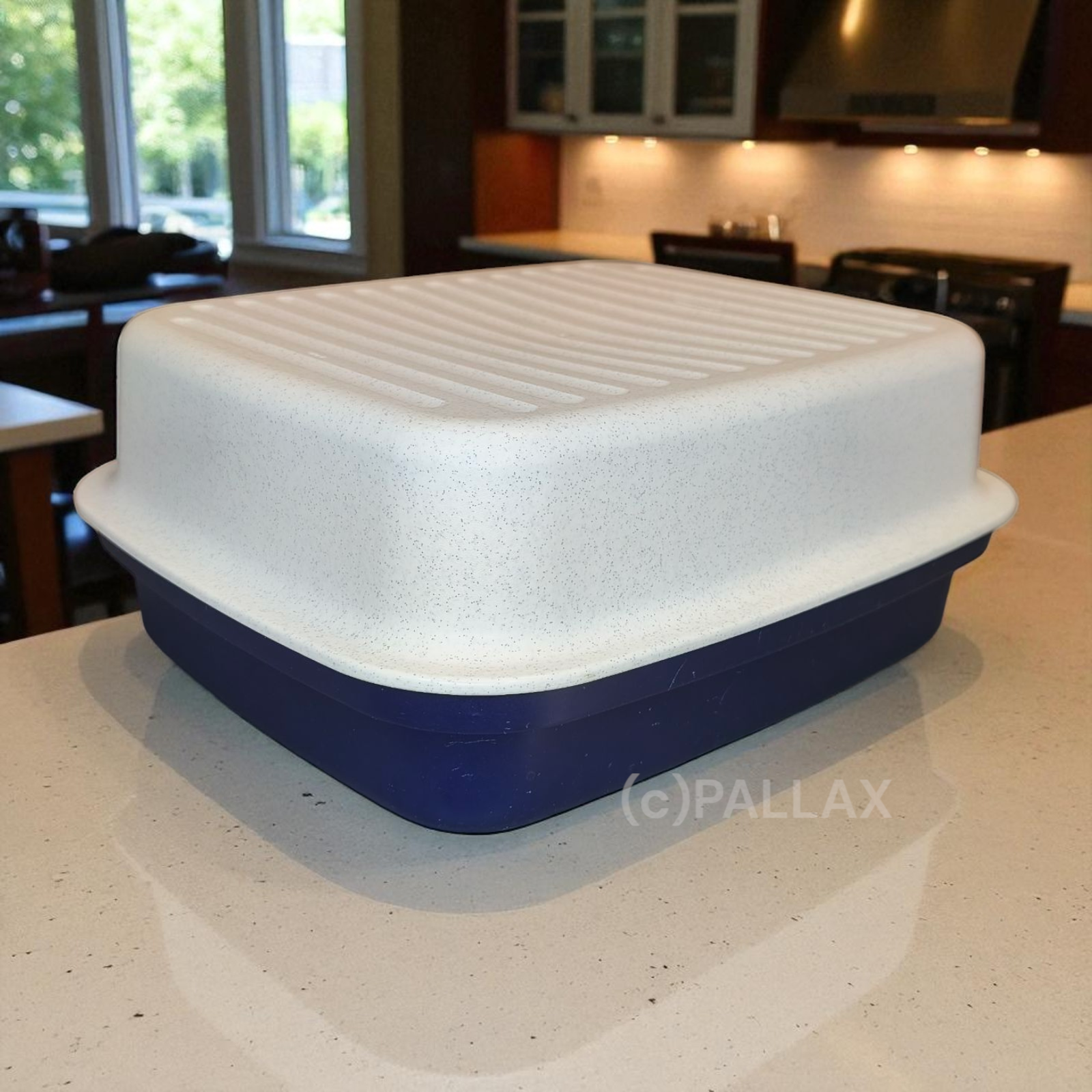 TUPPERWARE A47 BÄCKERMEISTER INDIGO WEISS BROTKORB BROTBEHÄLTER