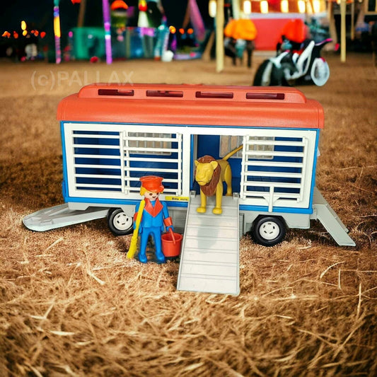 PLAYMOBIL 3514 ZIKUS-KÄFIGWAGEN KLICKY LÖWE KOMPLETT / 1979