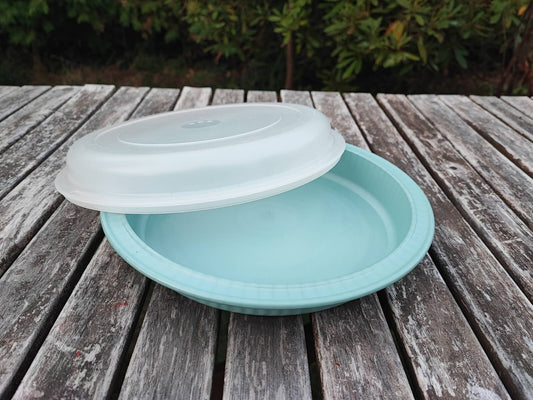 TUPPERWARE ULTRA-PRO KUCHENFORM + SILIKONDECKEL  GRÜN