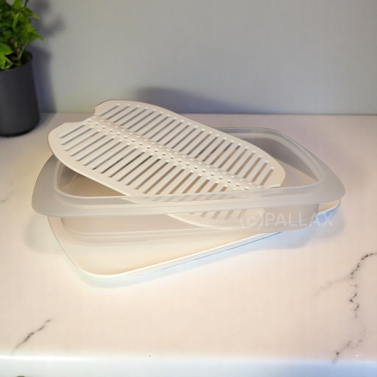 TUPPERWARE COOL`N FRESH FRISCHE-SYSTEM 700 ML BEHÄLTER + GITTER WEISS