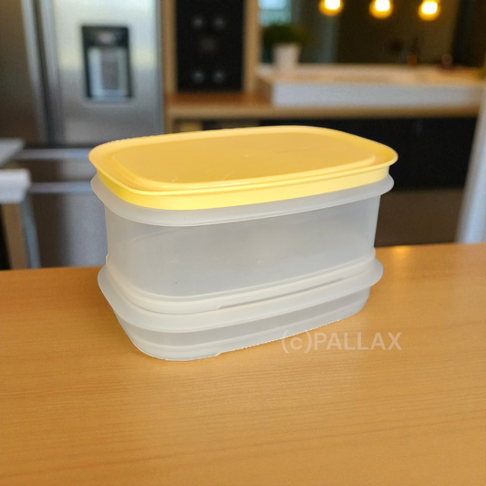 TUPPERWARE K31 JUNIOR COOL`N FRESH BEHÄLTER-SET 640 ML + 260 ML GELB KÜHLSCHRANK