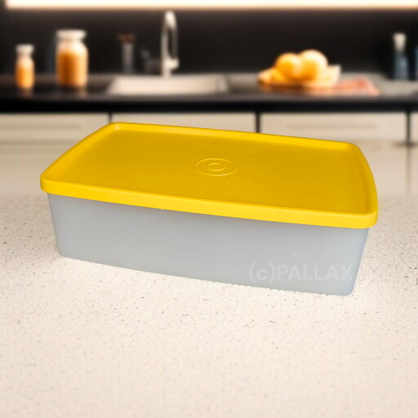 TUPPERWARE G17 KÜHLES LOTTCHEN 1,5 L SONNEN-GELB GEFRIERBEHÄLTER