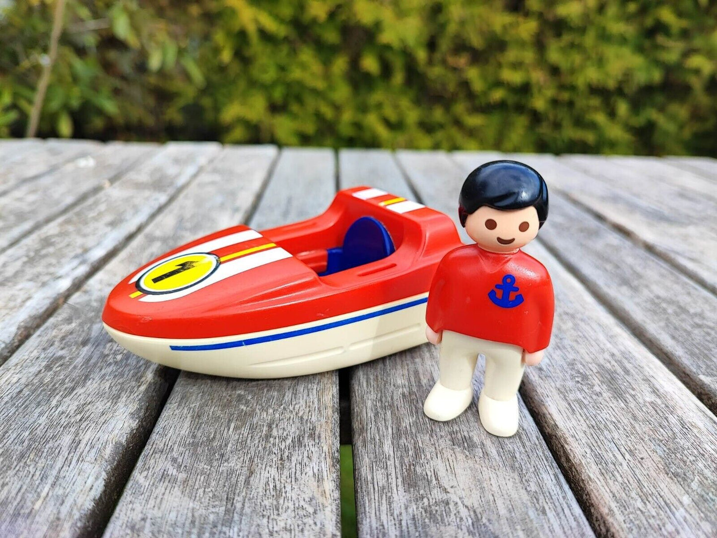 PLAYMOBIL 1-2-3 6706  RENNBOOT MIT FIGUR
